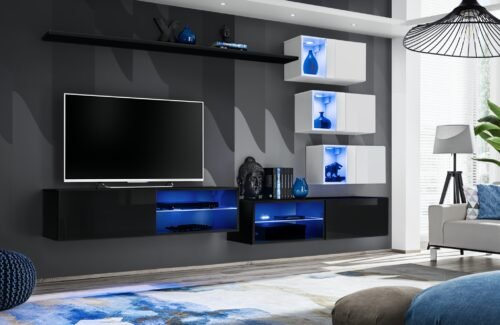 Switch XXIV wall cabinet, black/white ASM