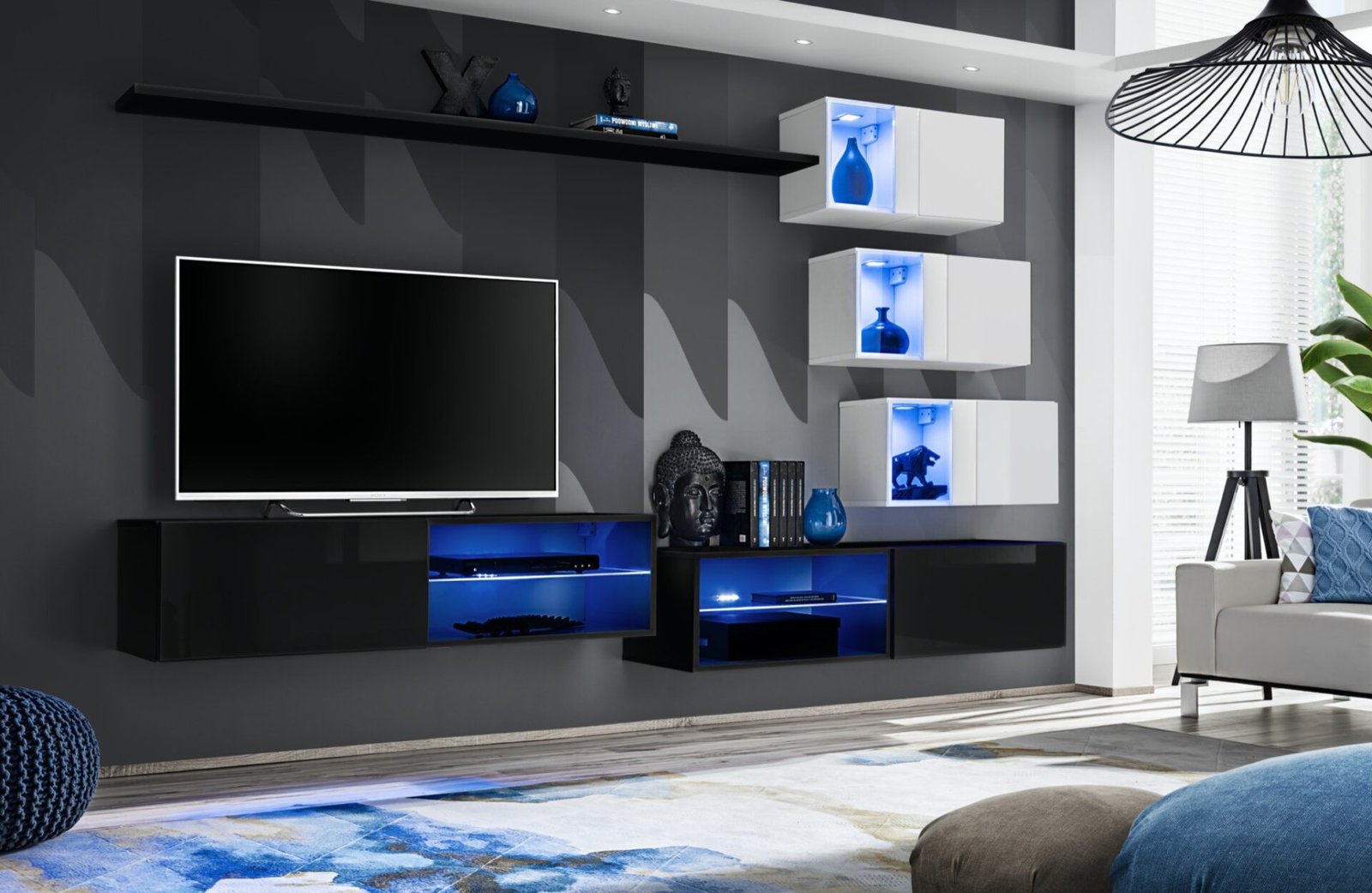 Switch XXIV wall cabinet, black/white ASM