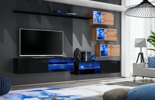 Switch XXIV wall cabinet, black/wotan ASM