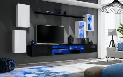 Switch XXV wall cabinet, white/black ASM