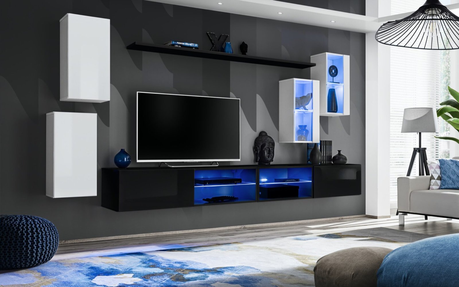 Switch XXV wall cabinet, white/black ASM