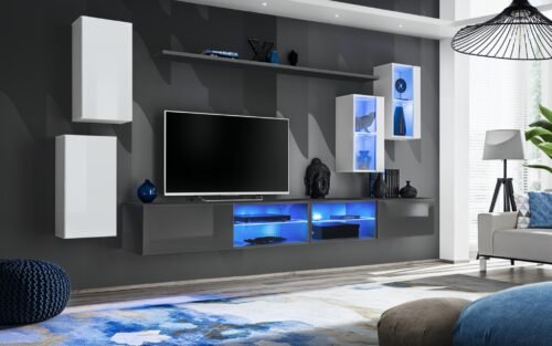 Switch XXV wall cabinet, white/graphite ASM