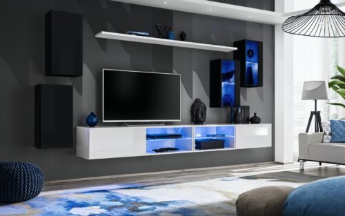 Switch XXV wall cabinet, black/white, ASM