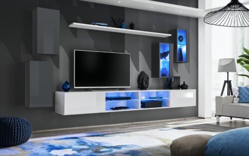 XXV wall cabinet with graphite/white ASM SWITCH