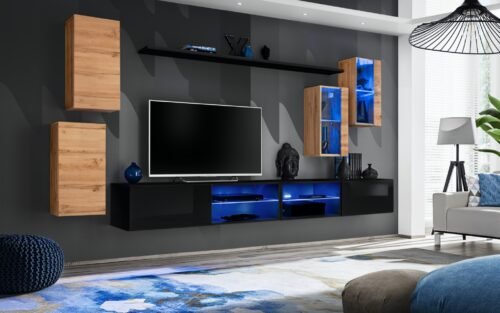 XXV wall cabinet SWITCH, wotan/black ASM