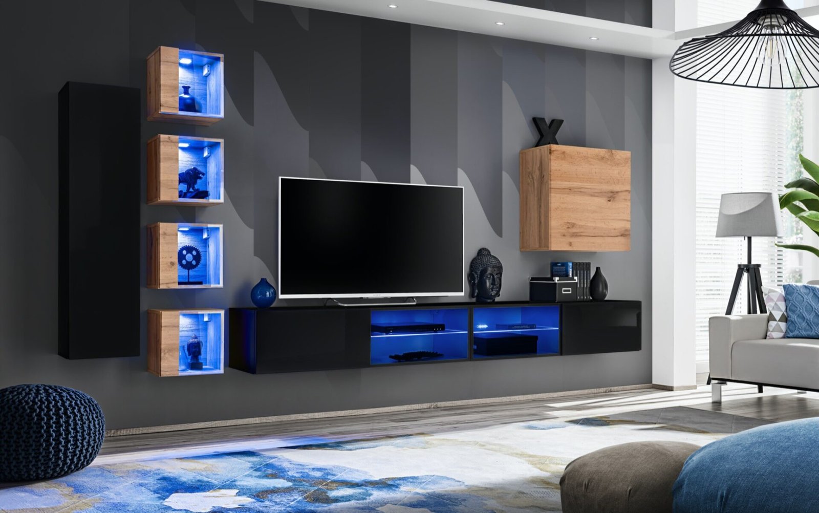 Switch XXVI wall cabinet, black/wotan ASM