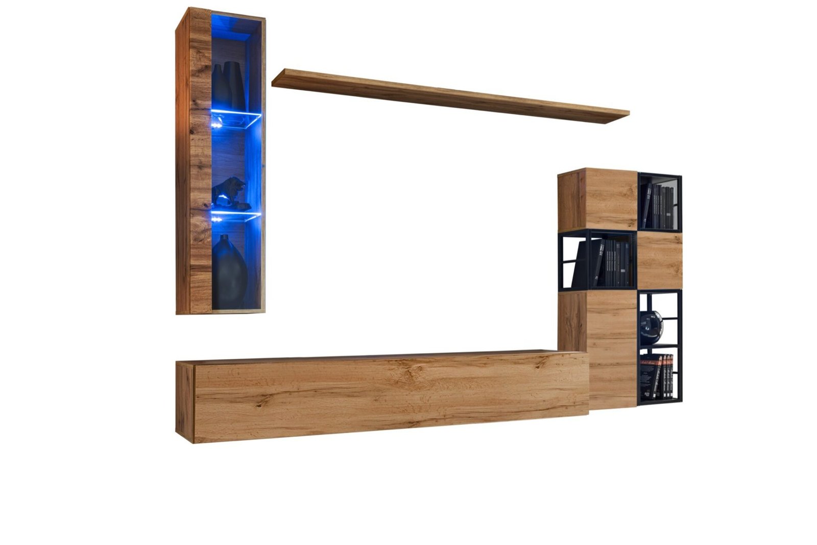 Wall cabinet with metal shelf "Switch Met II wotan"/black ASM - Image 2