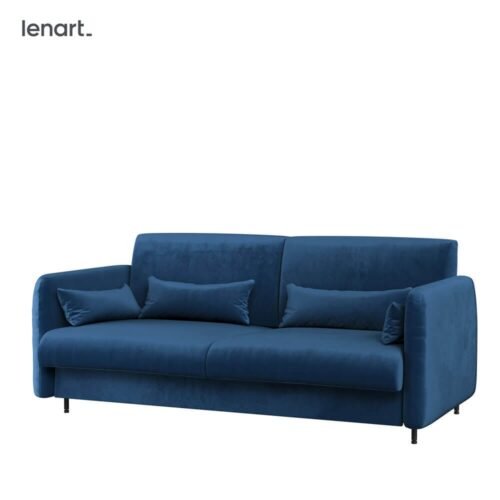 Bed concept BC-18 – Sofa 140 for BC-01 – dark blue SOLO 263 / white front