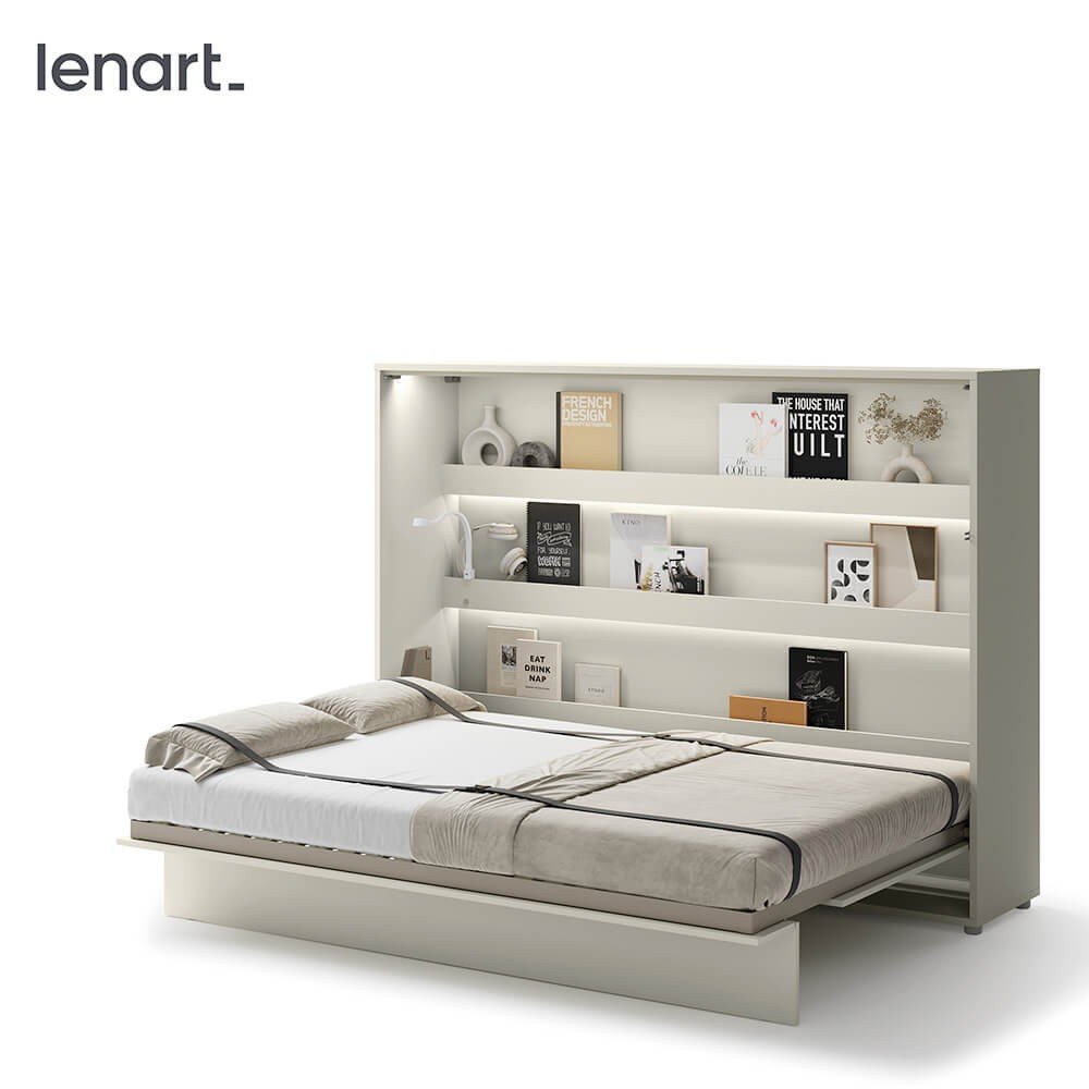 Bed Concept BC-04 - Horizontal Wall Bed 140 - Cashmere