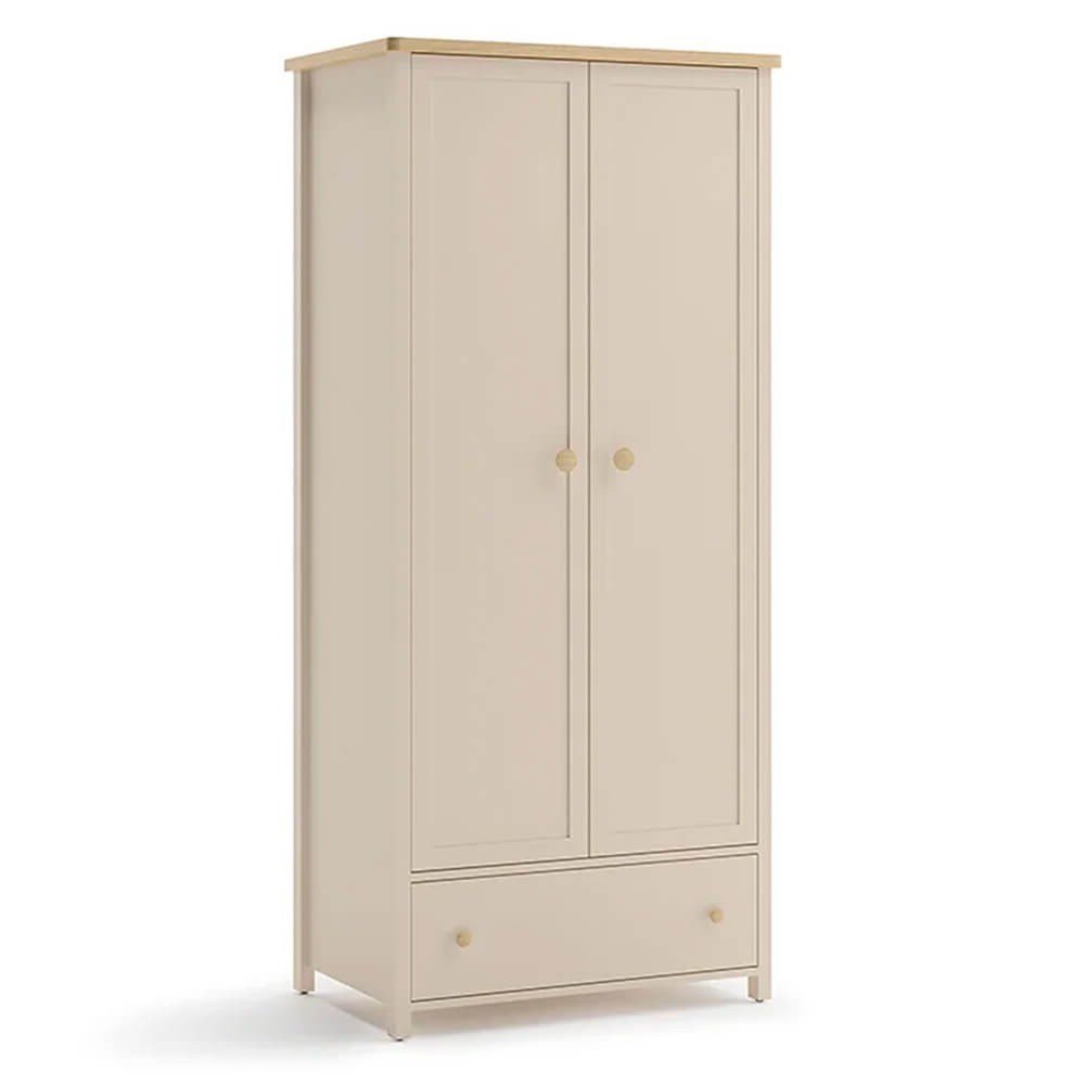 STORY SO-12 two-door wardrobe | beige / bleached Vincenza oak