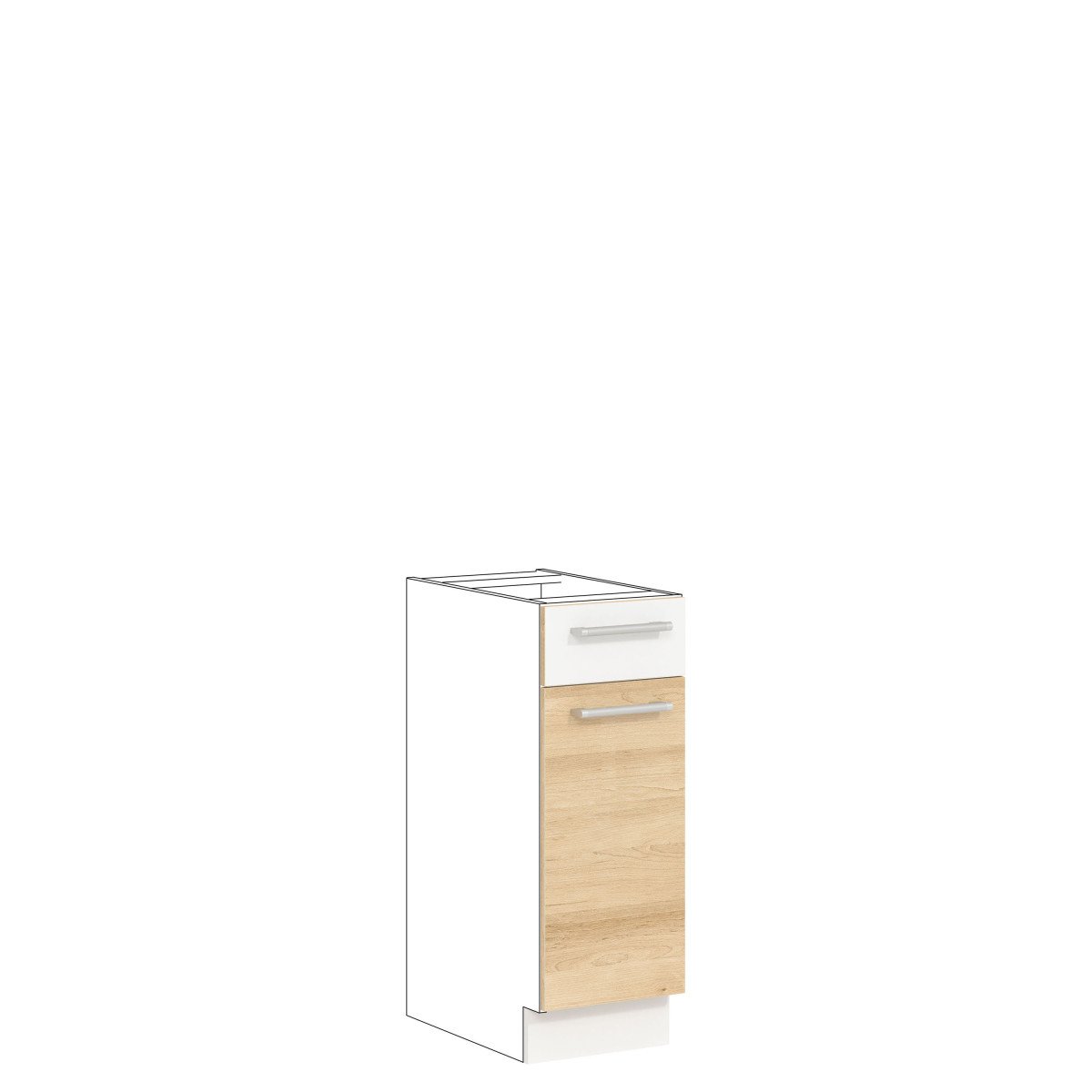 MODENA MD12|D30S1 FRONT PANEL BEECH / WHITE GLOSS