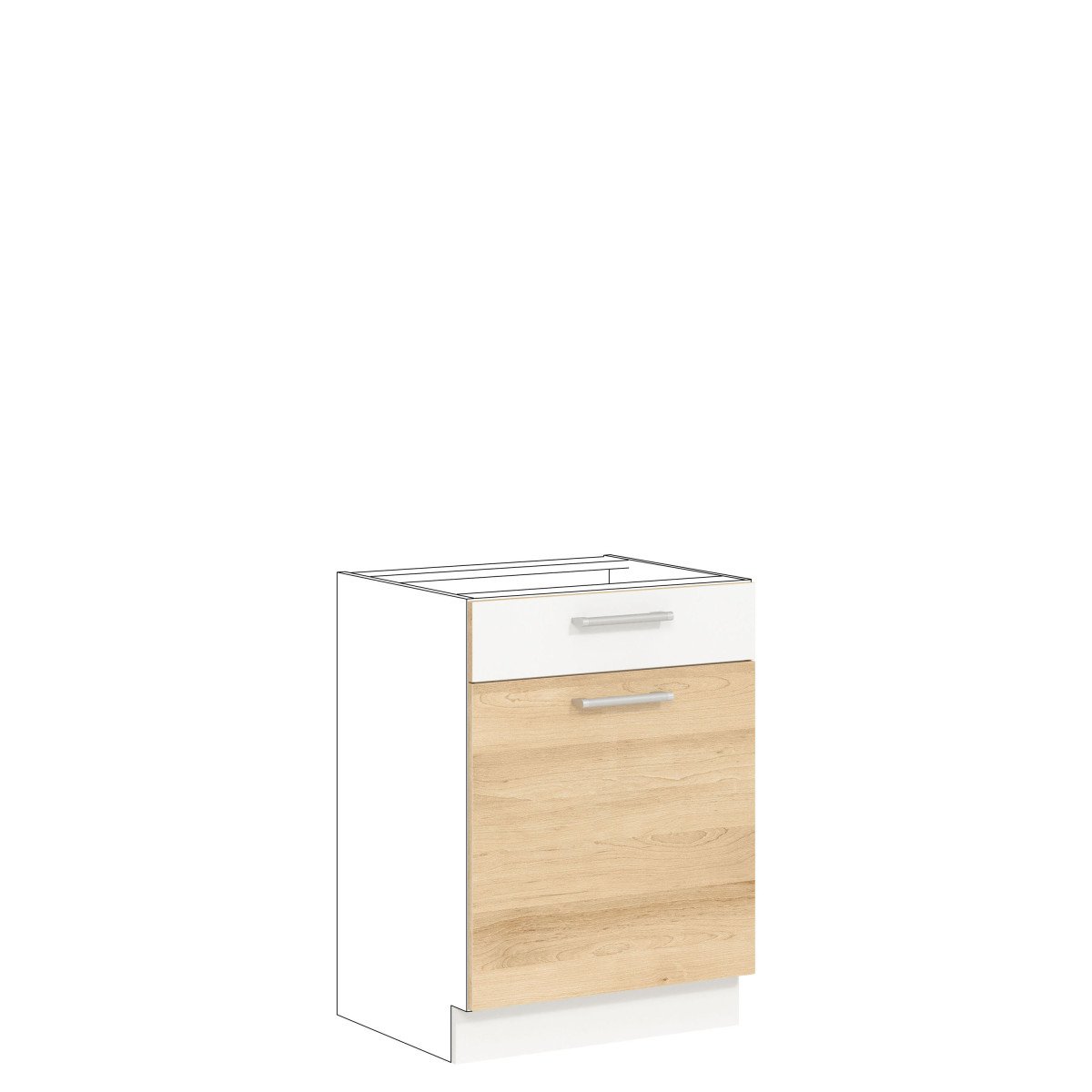 MODENA MD15|D50S1 FRONT PANEL BEECH / WHITE GLOSS - Image 6