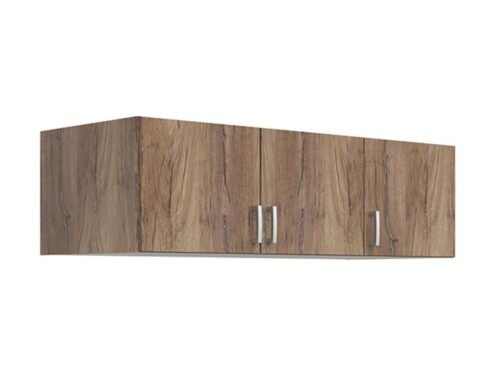 Wardrobe extension BRANDO 3, dark oak flag/textile