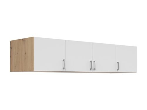 Wardrobe extension BRANDO 4, artificial oak/textile/white
