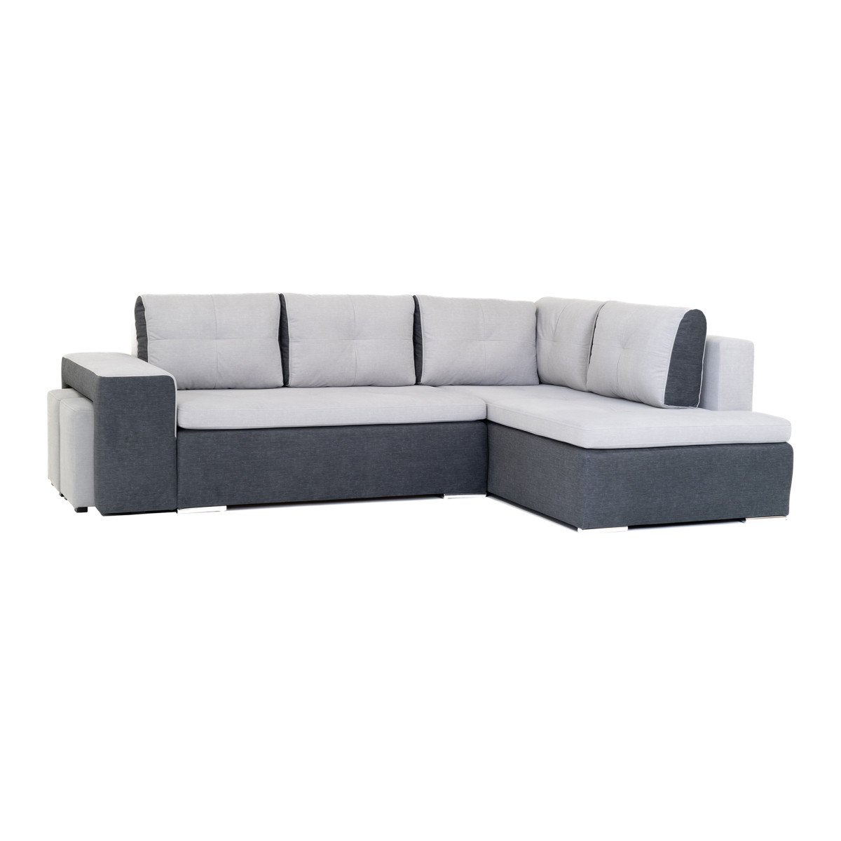 Hilton corner sofa with poufs