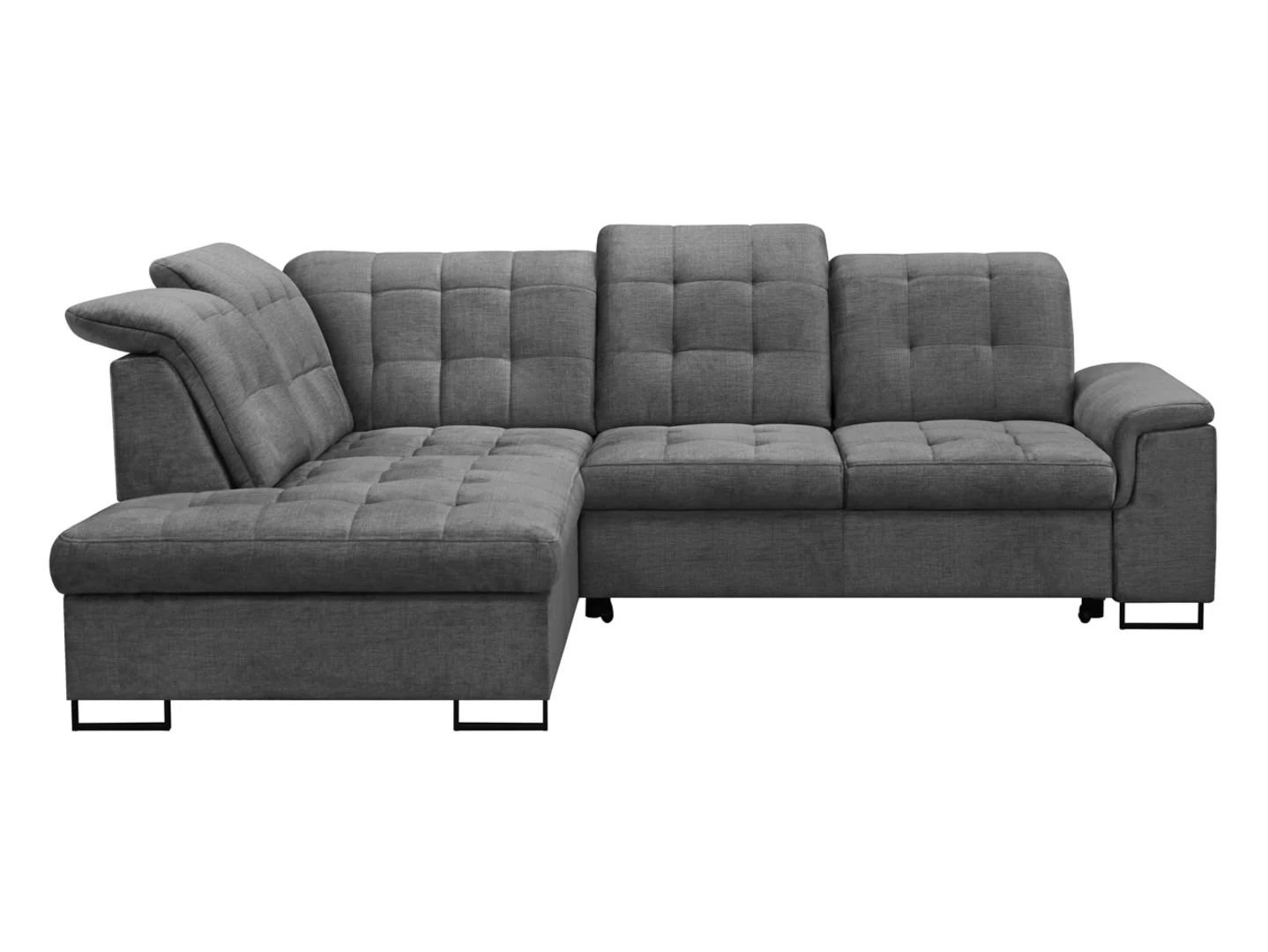 Aragon left corner sofa with adjustable headrest and seat, gray - Image 6