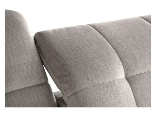 Ariado left-hand corner sofa with storage and adjustable backrest, beige velvet