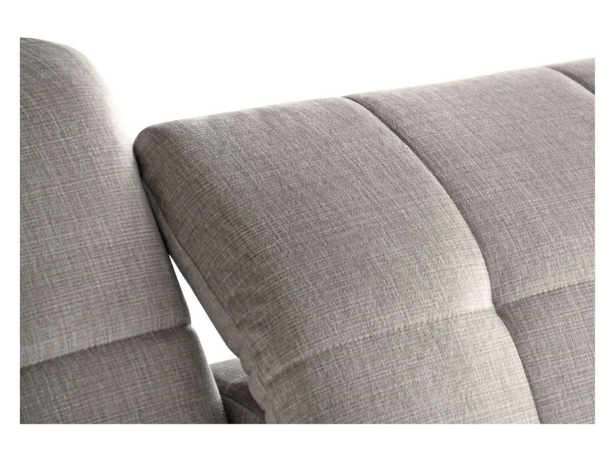 Ariado left-hand corner sofa with storage and adjustable backrest, beige velvet