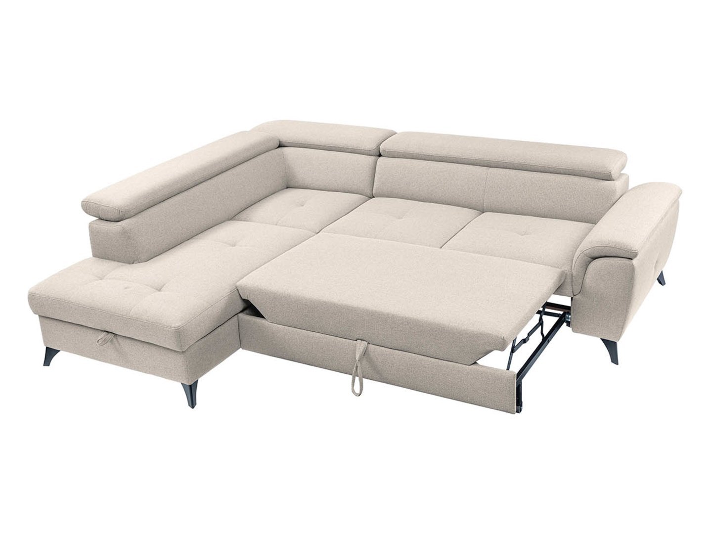Folding corner sofa with box on the left side Aldeia Barell 04 beige - Image 2