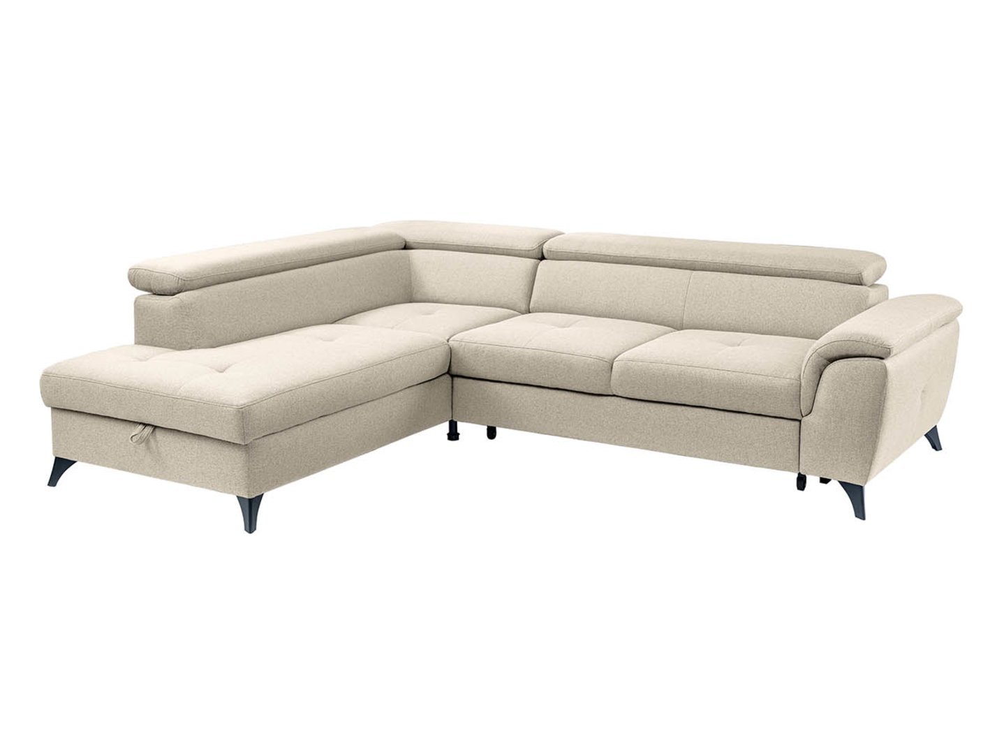 Folding corner sofa with box on the left side Aldeia Barell 04 beige - Image 5
