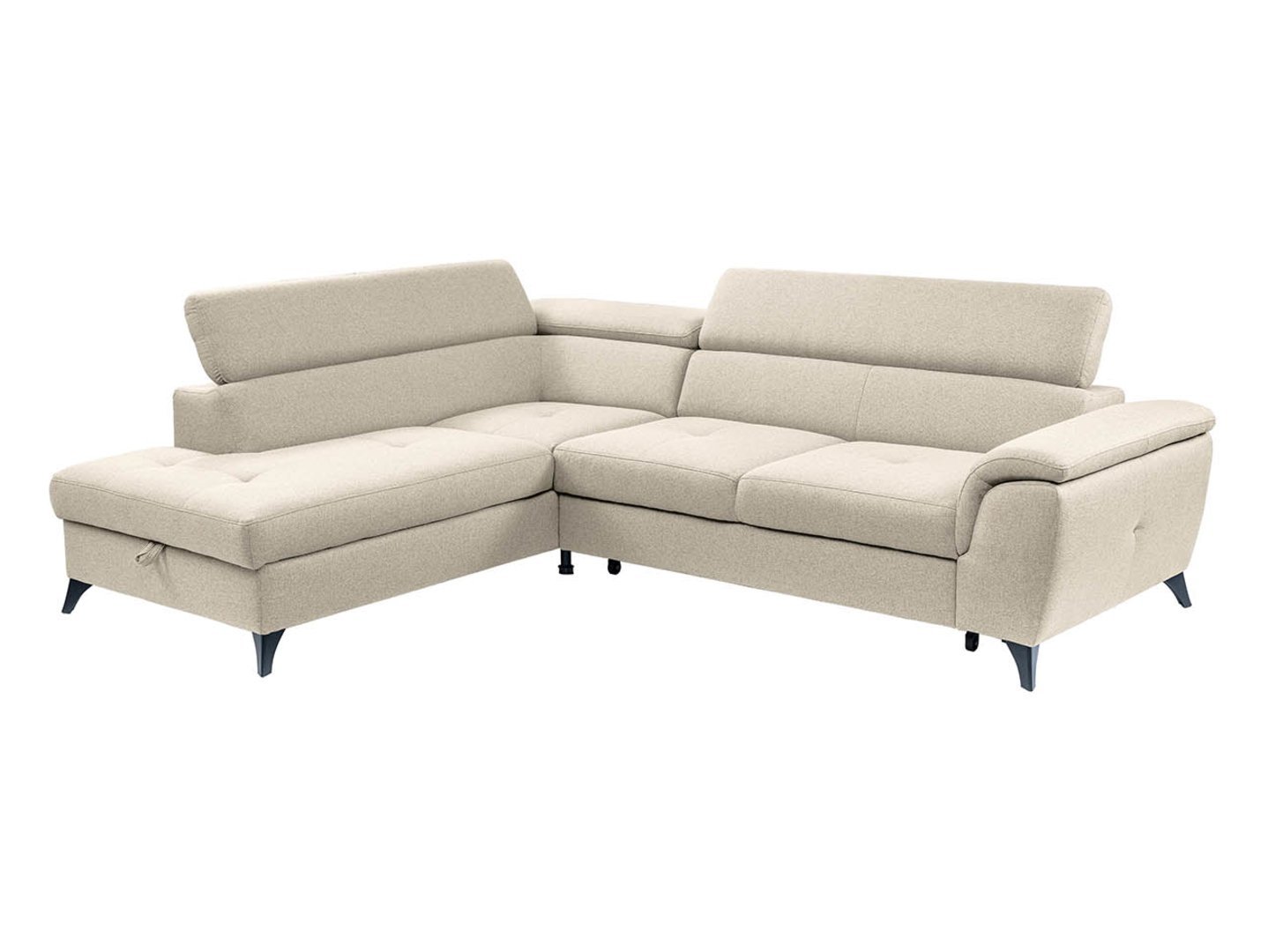 Folding corner sofa with box on the left side Aldeia Barell 04 beige - Image 6