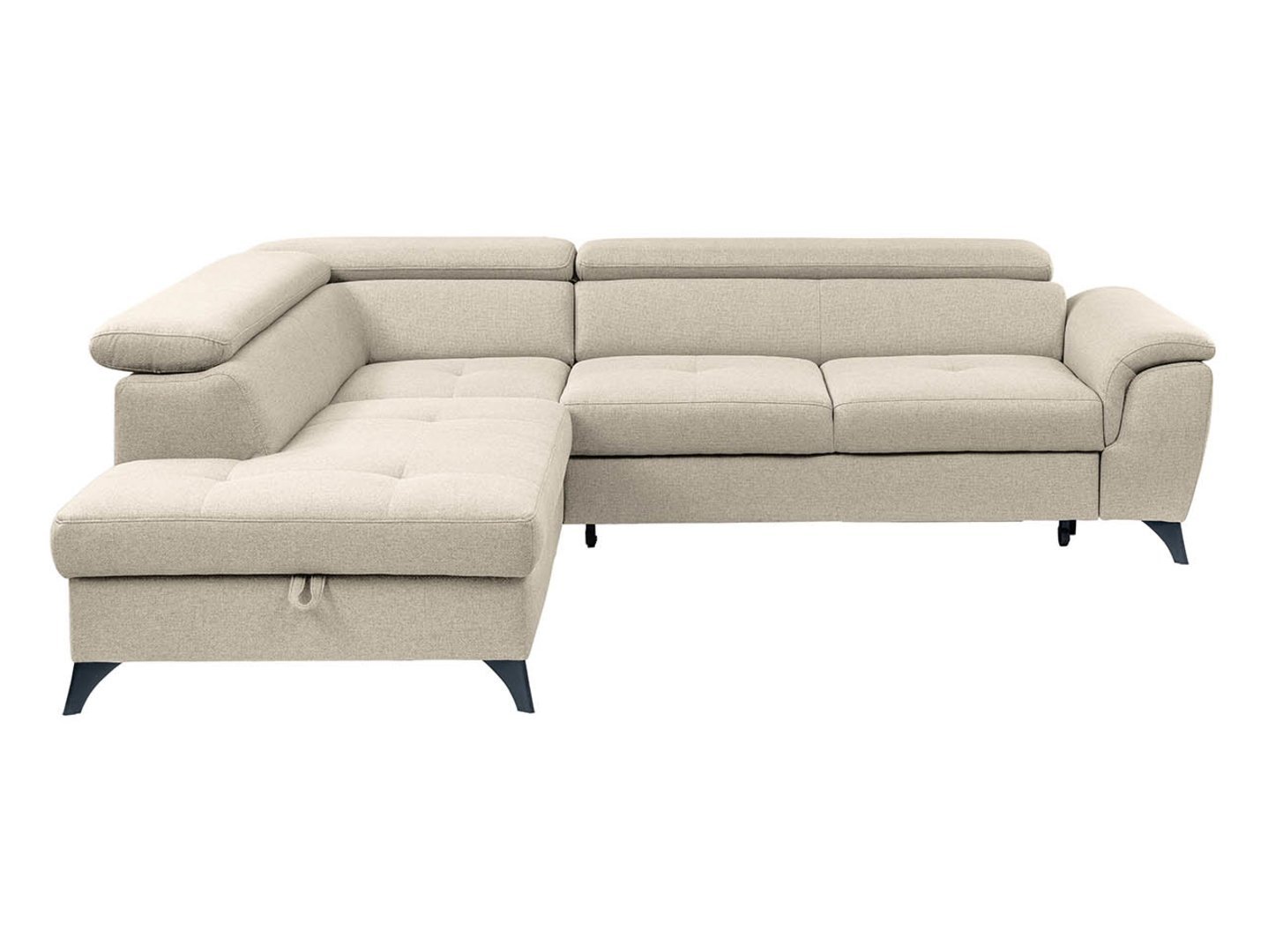 Folding corner sofa with box on the left side Aldeia Barell 04 beige - Image 7