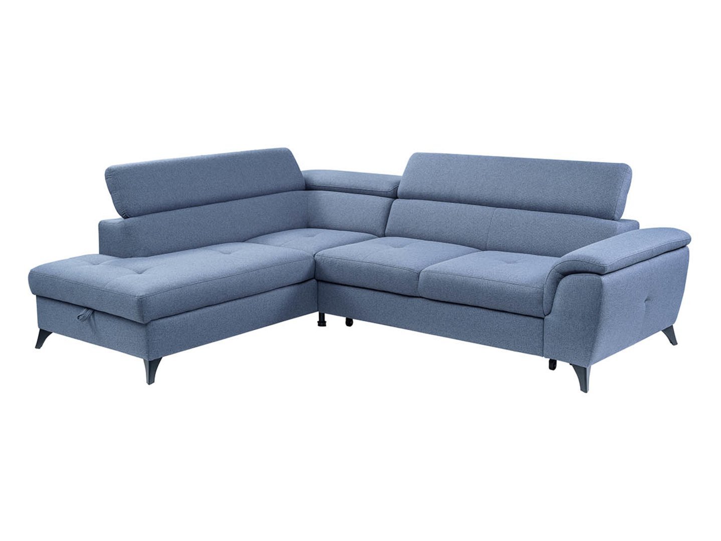 Folding corner sofa with box on the left Aldeia Barell 74 blue - Image 2