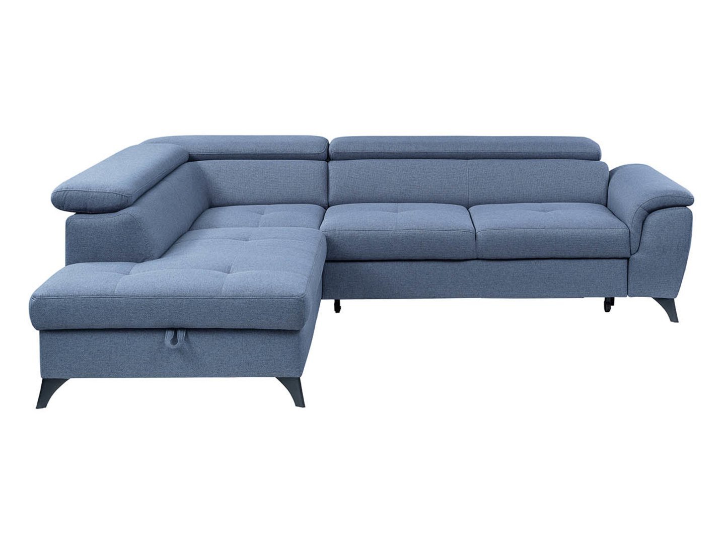 Folding corner sofa with box on the left Aldeia Barell 74 blue - Image 3