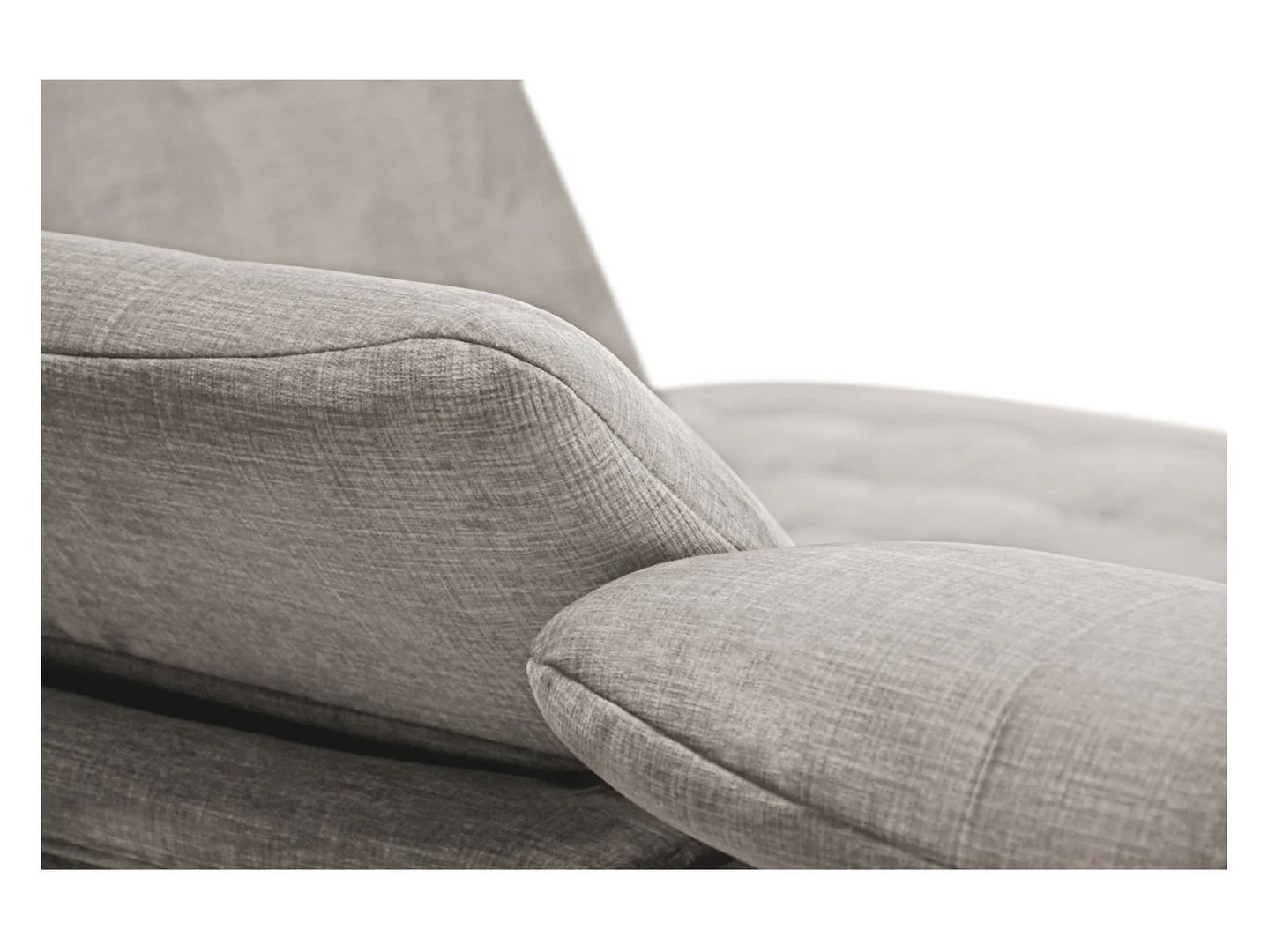 Right-hand corner sofa "Aragon", foldable, with height-adjustable headrest and seat, beige - Image 2