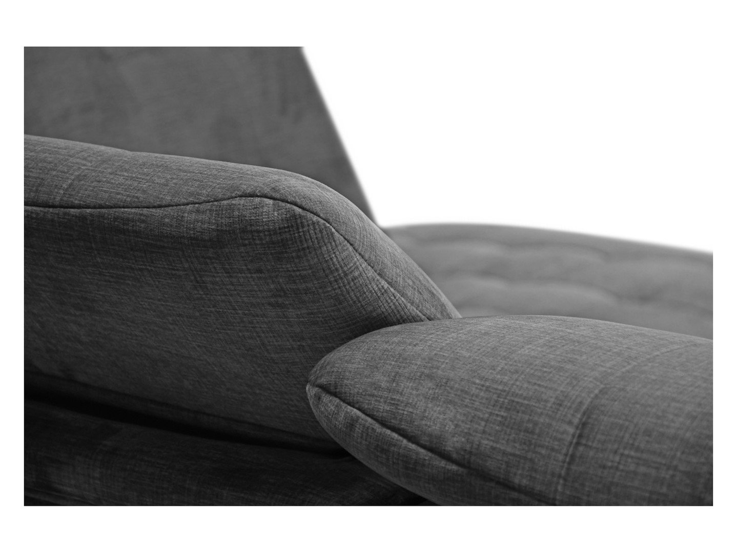 Right-hand corner sofa "Aragon", foldable, with adjustable headrest and seat, gray