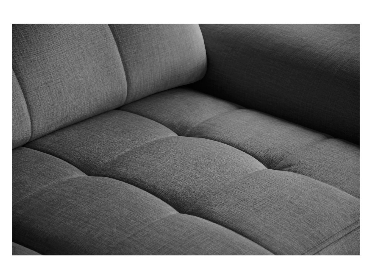 Ariado right corner sofa, extendable, with compartment and adjustable backrest, velvet gray