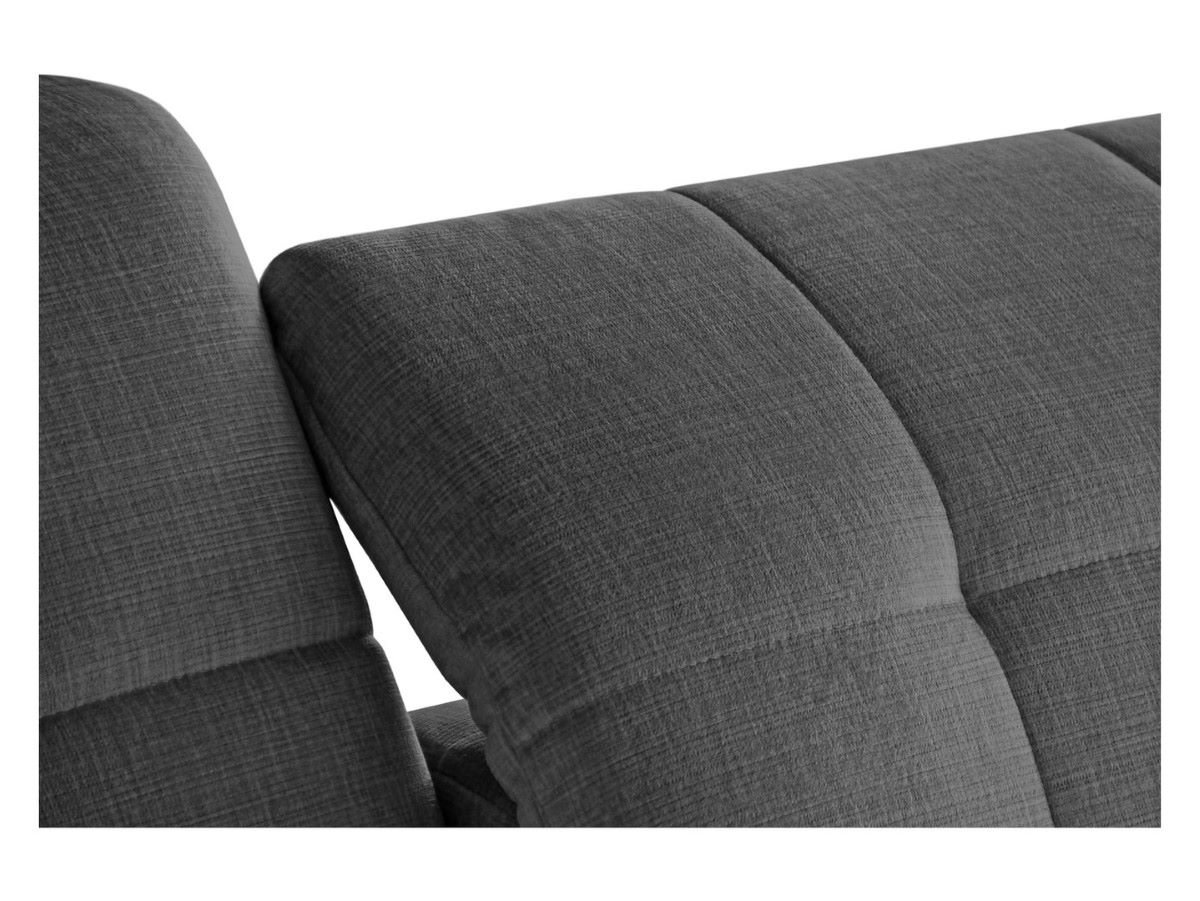 Ariado right corner sofa, extendable, with compartment and adjustable backrest, velvet gray - Image 2
