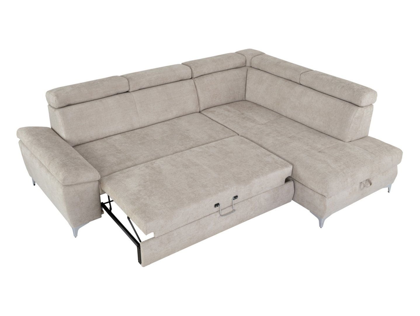 Right corner sofa RAUL, extendable, with beige section - Image 6