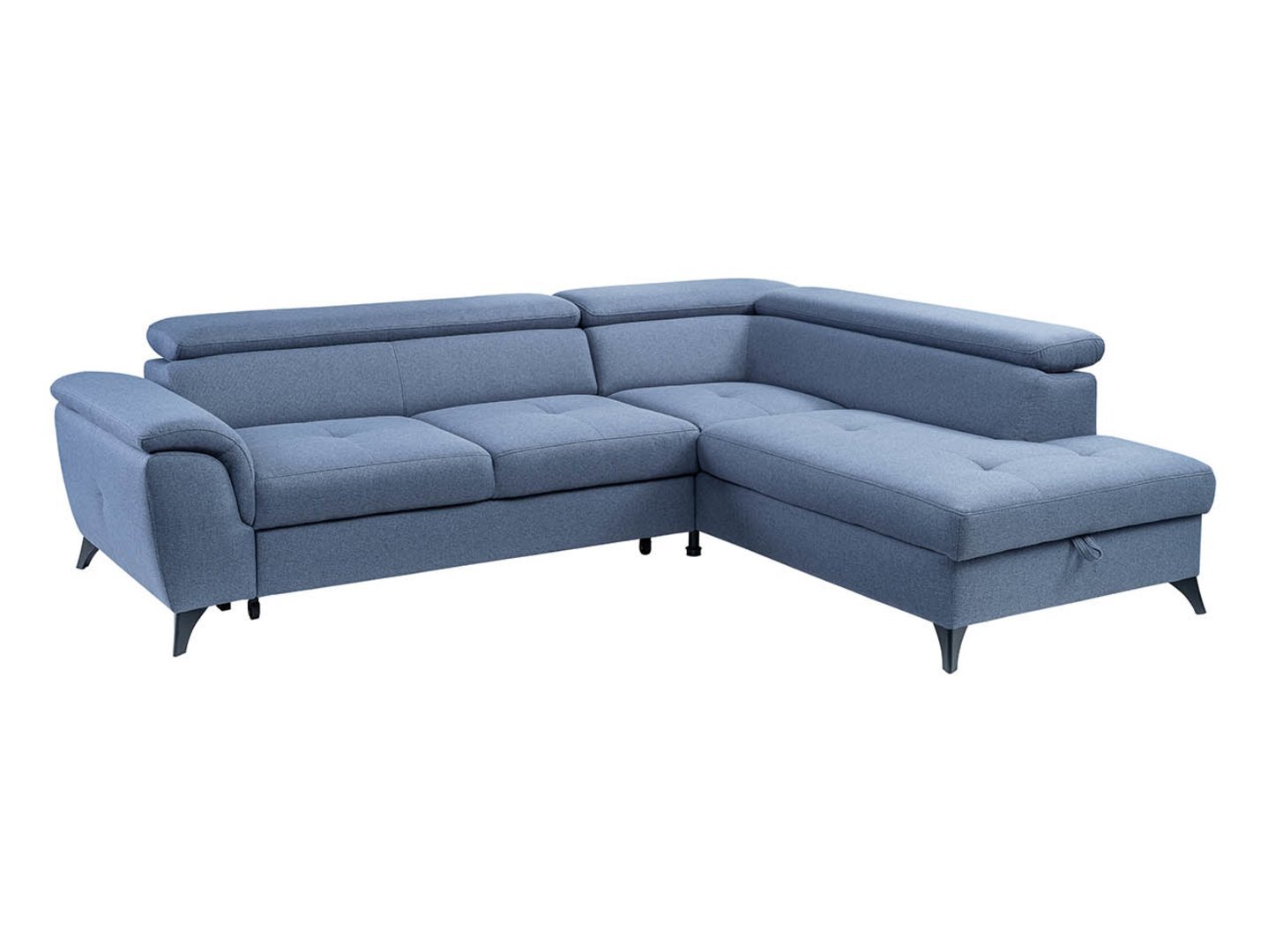 Right-hand folding corner sofa with dish Aldeia Barell 74 blue - Image 5