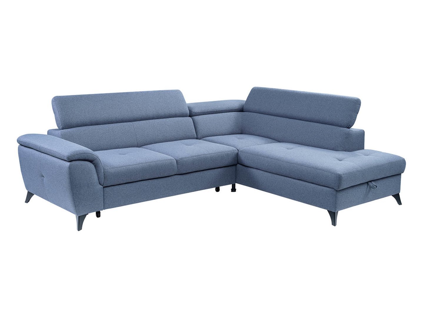 Right-hand folding corner sofa with dish Aldeia Barell 74 blue - Image 6