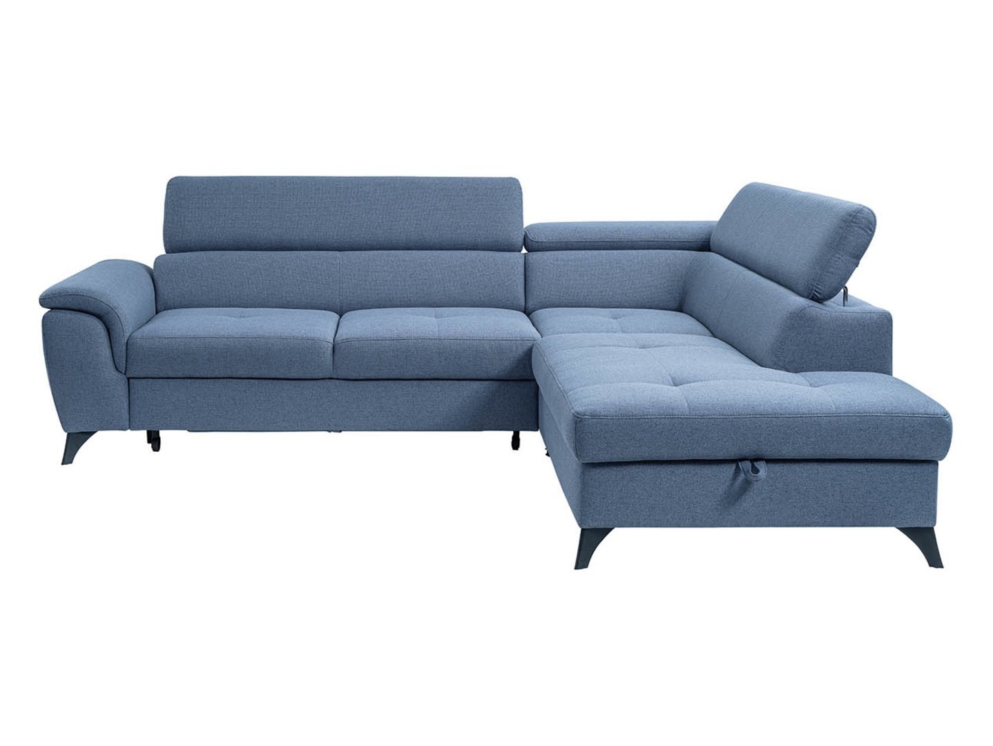 Right-hand folding corner sofa with dish Aldeia Barell 74 blue - Image 7