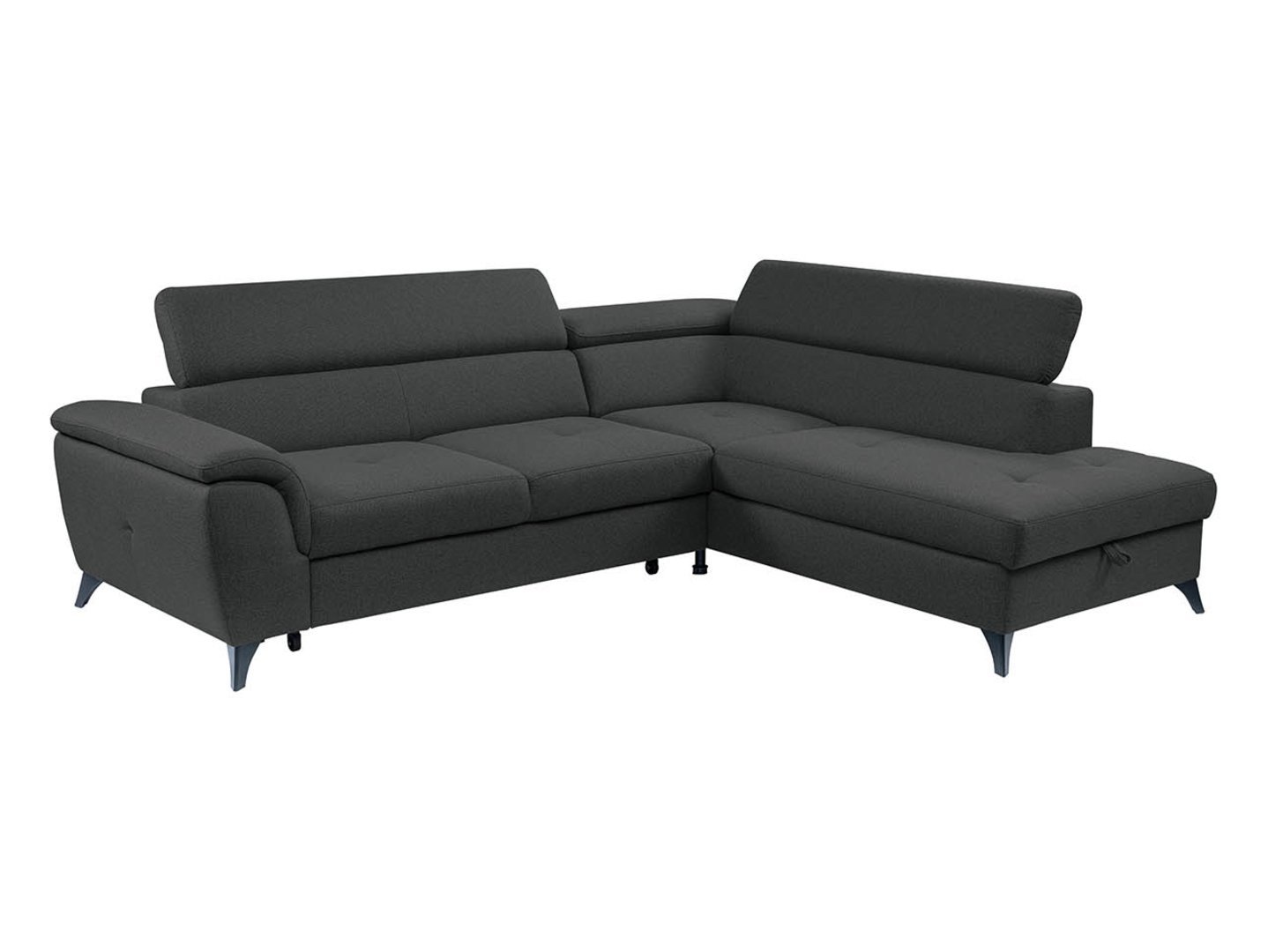 Right-hand folding corner sofa with dish Aldeia Barell 97 gray - Image 6