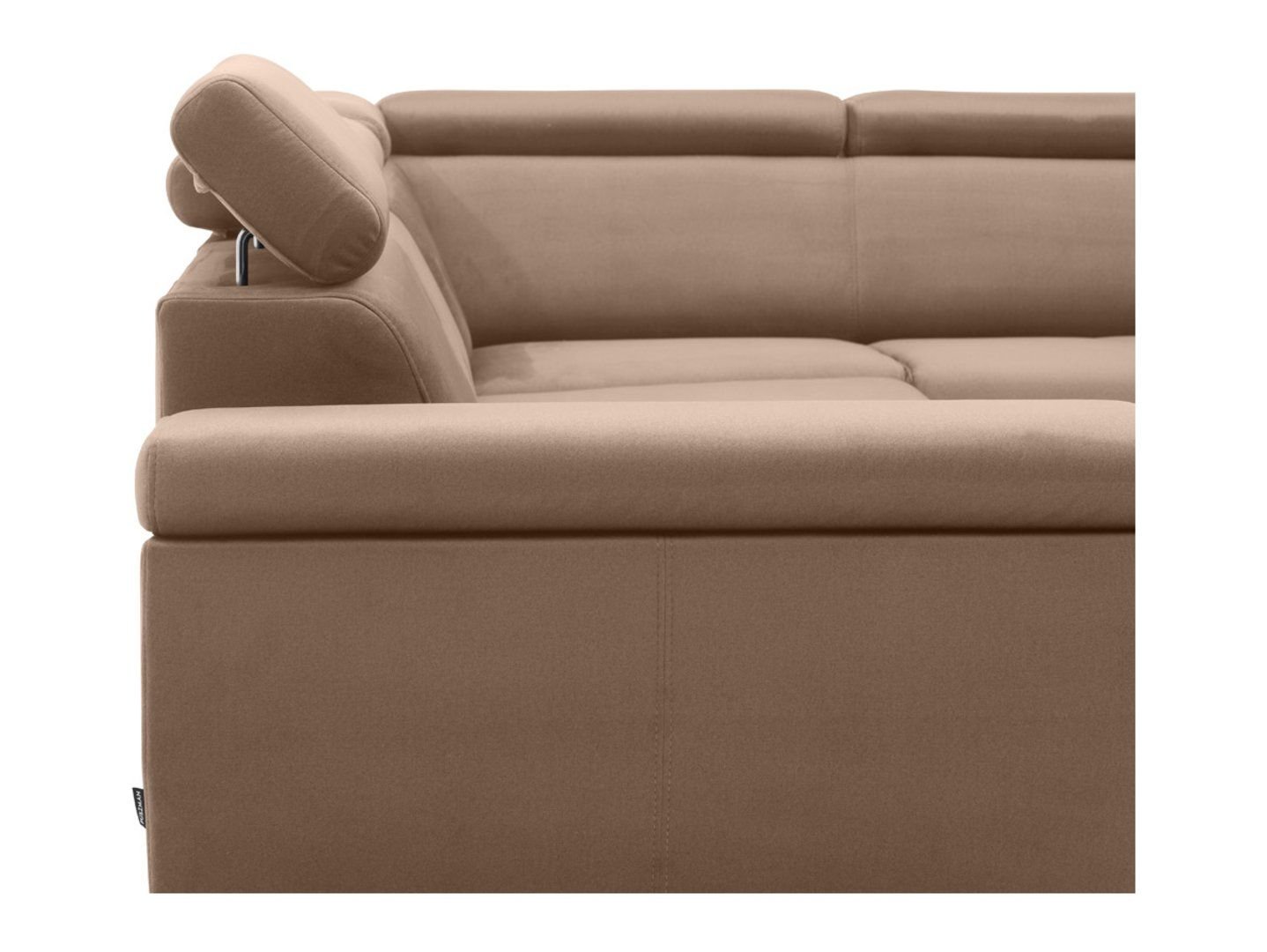 Right-hand folding corner sofa with a box on raised legs MELLOW Element 06