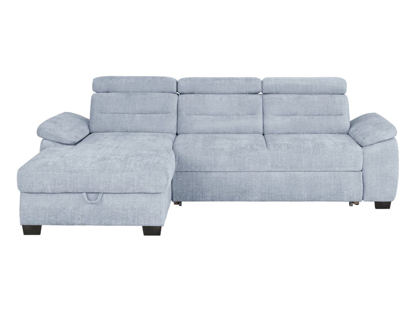 Left-hand pull-out corner sofa with storage compartment AGUDA, blue - Image 6