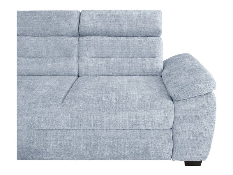 Left-hand pull-out corner sofa with storage compartment AGUDA, blue