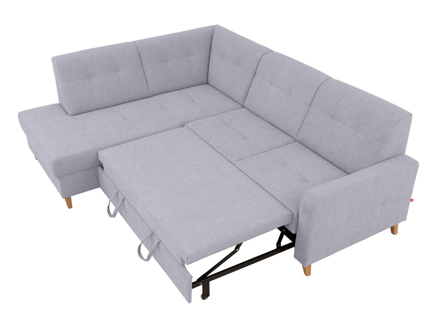 Left-hand pull-out corner sofa with storage LARS gray - Image 6
