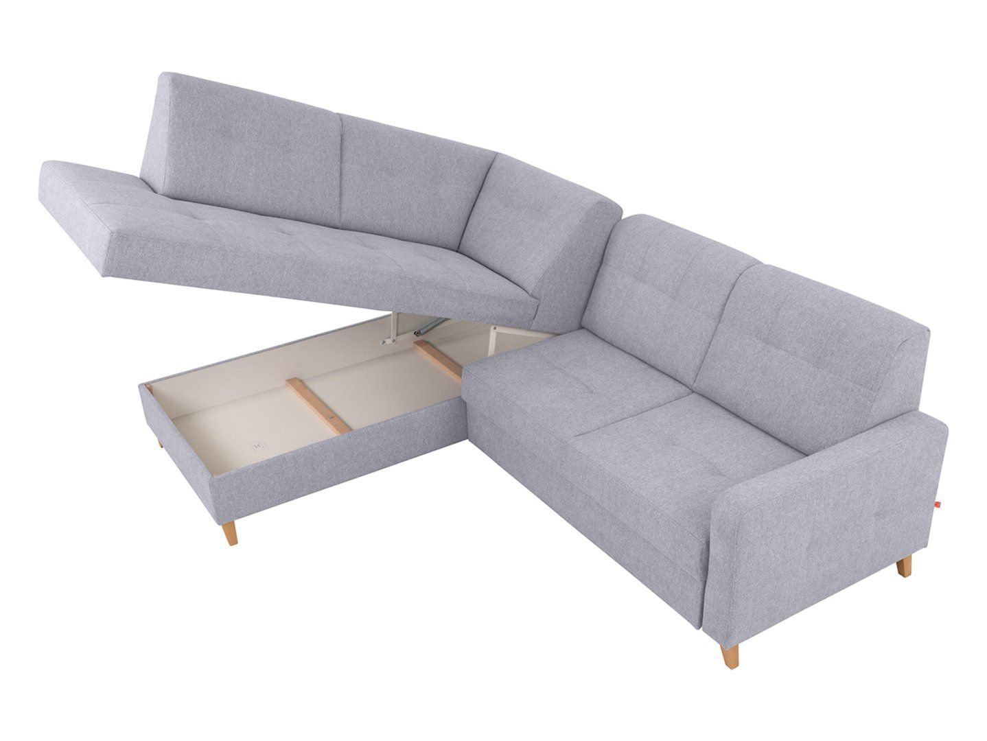 Left-hand pull-out corner sofa with storage LARS gray - Image 7