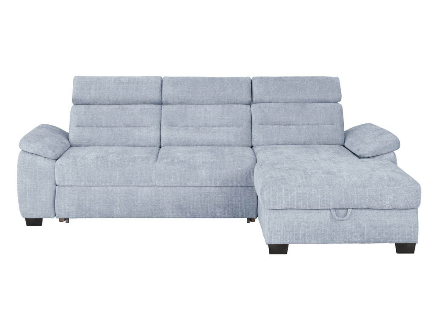 Right-hand folding corner sofa with storage compartment AGUDA, blue - Image 6