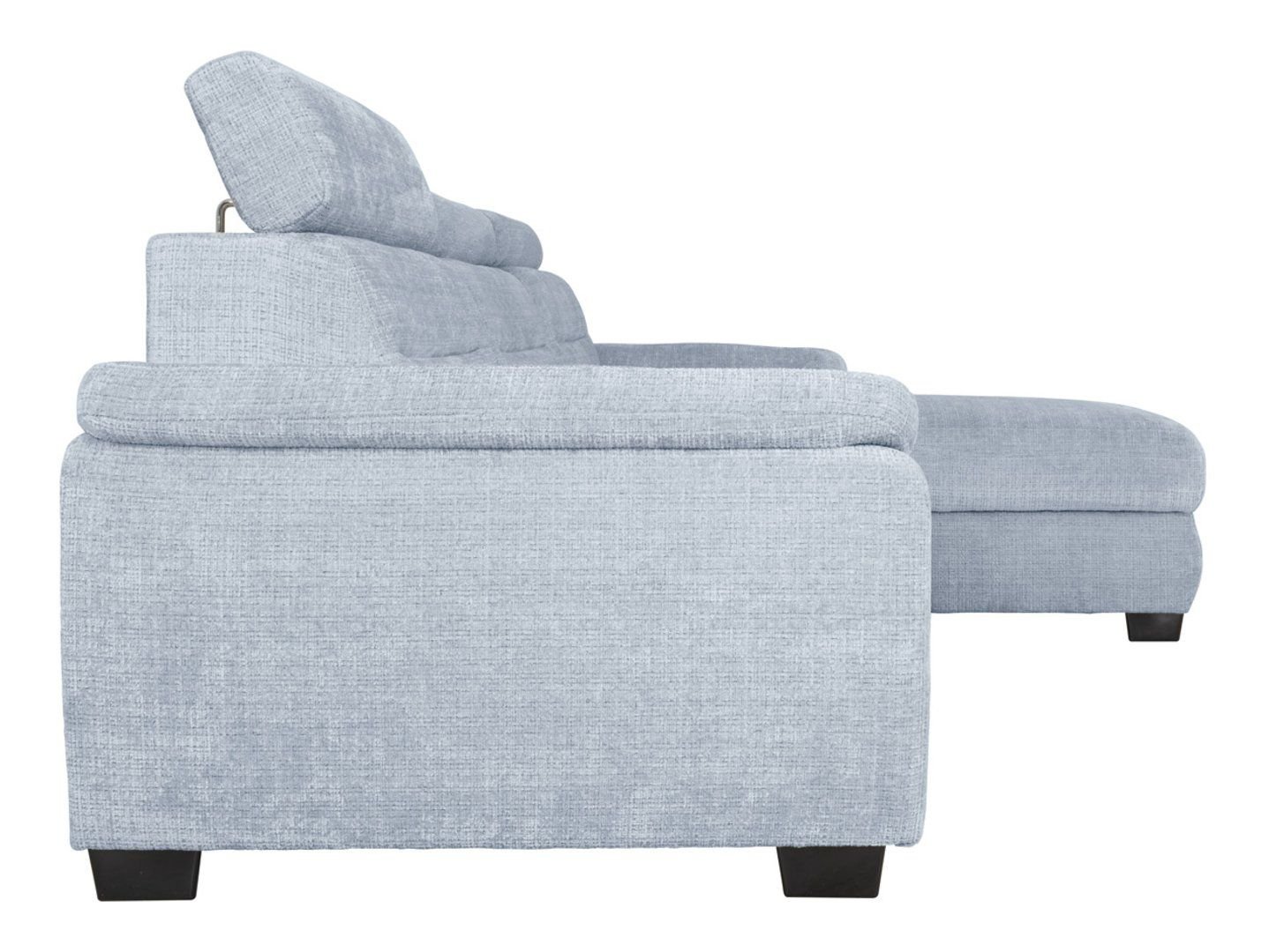 Right-hand folding corner sofa with storage compartment AGUDA, blue