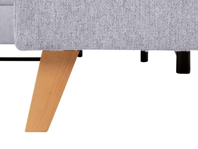 Right-hand fold-out corner sofa with storage LARS gray - Image 4