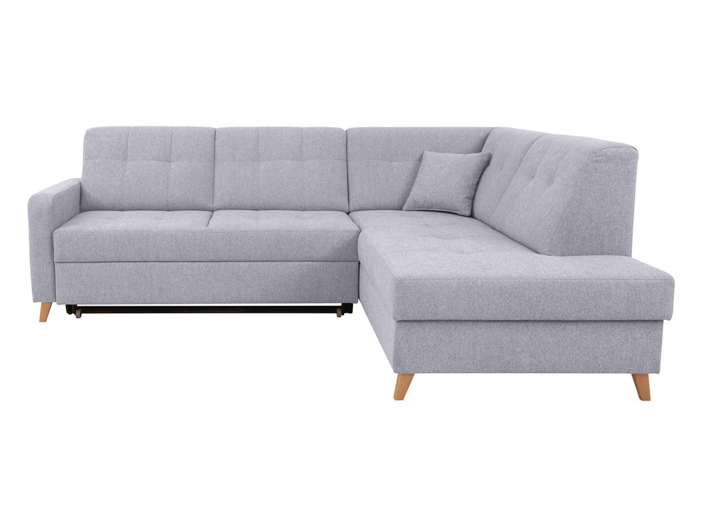 Right-hand fold-out corner sofa with storage LARS gray - Image 5