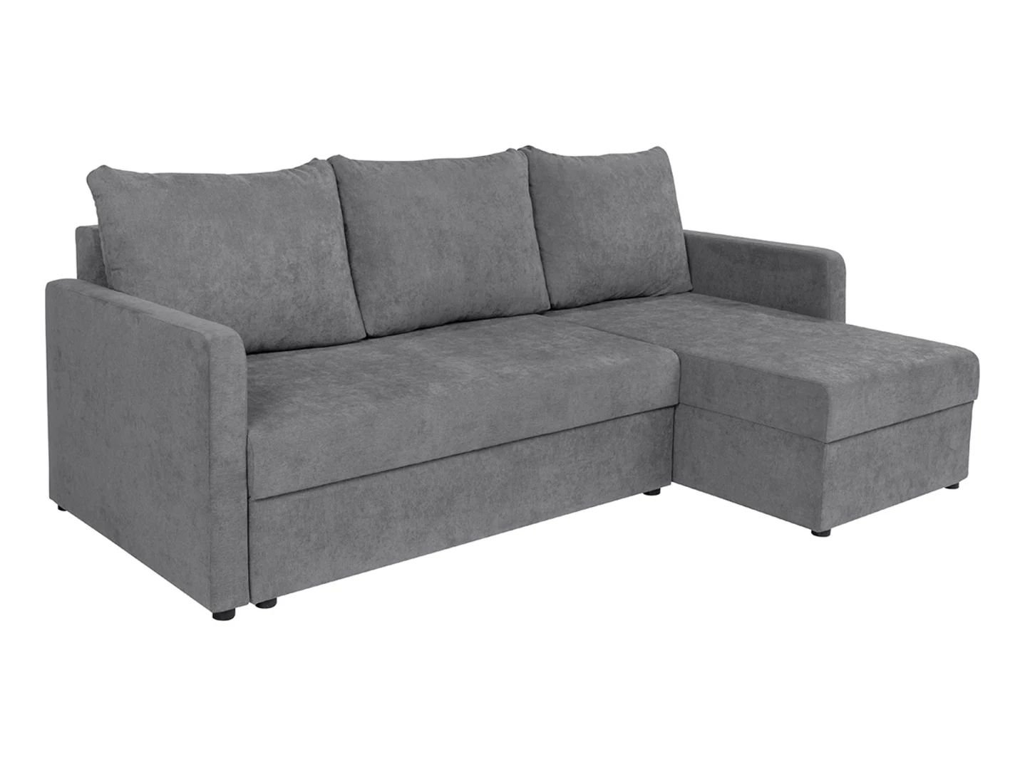 Imros universal folding corner sofa with storage compartment, gray - Image 5