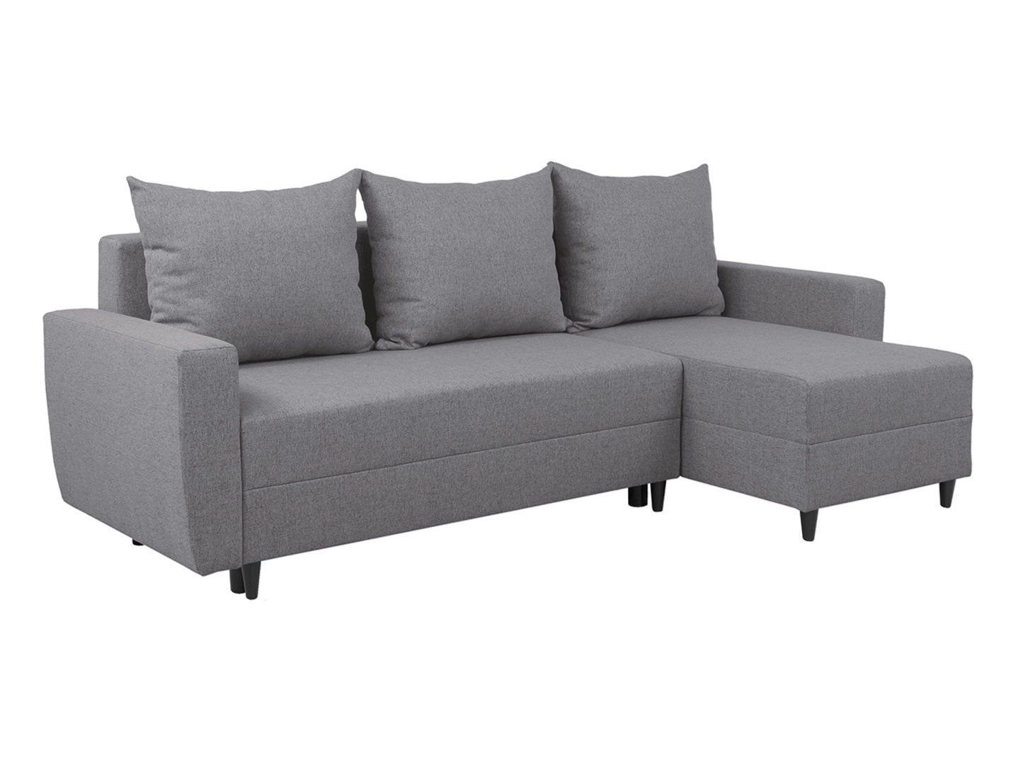 MALIN universal corner sofa, extendable with box, wicker, gray