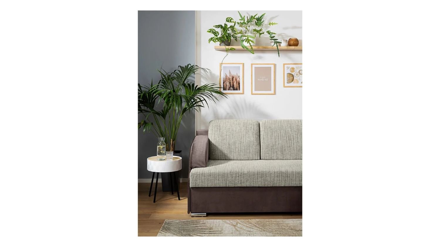 Merin universal corner sofa with sleeping function and 2 sideboards, brown - Image 3