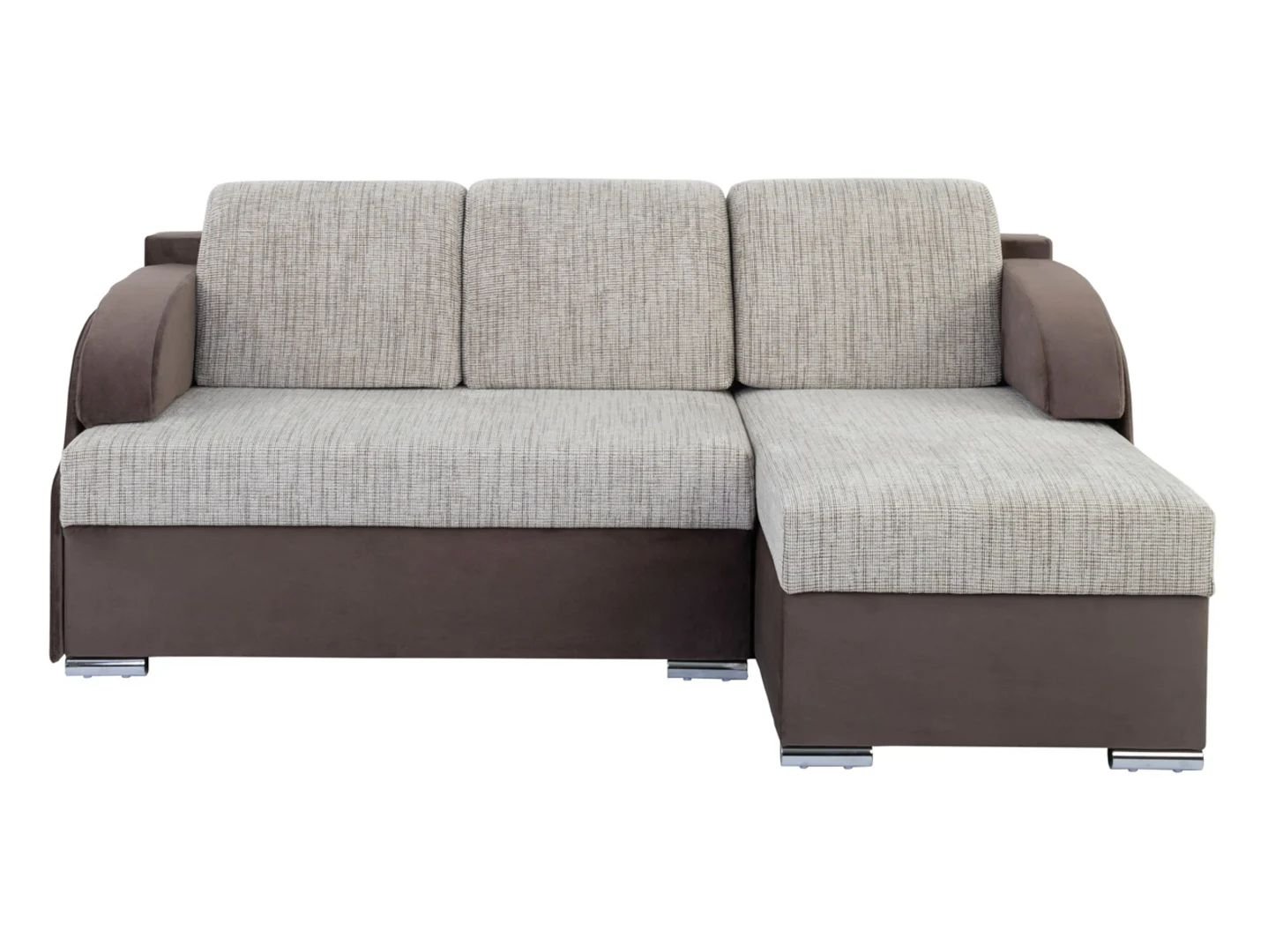 Merin universal corner sofa with sleeping function and 2 sideboards, brown - Image 6